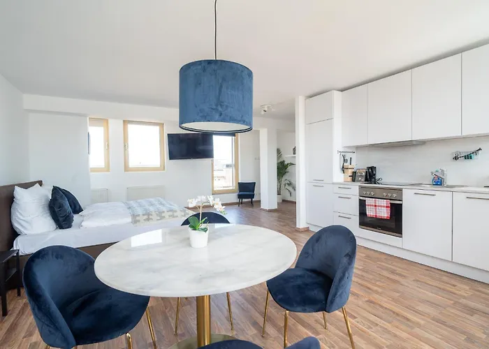 Appartement Penthouse Panoramablick Whirlpool Parken